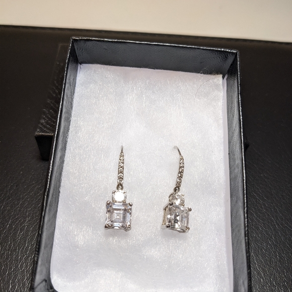 925 sterling silver cubic zirconia dangle earrings - Picture 2 of 4